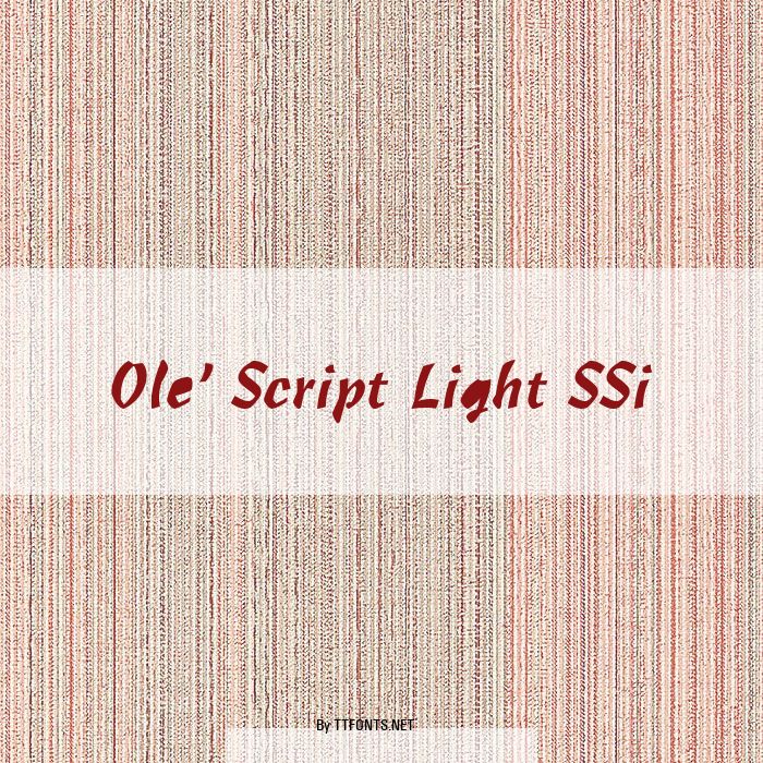 Ole' Script Light SSi example