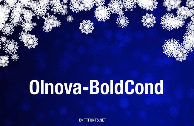 Olnova-BoldCond example