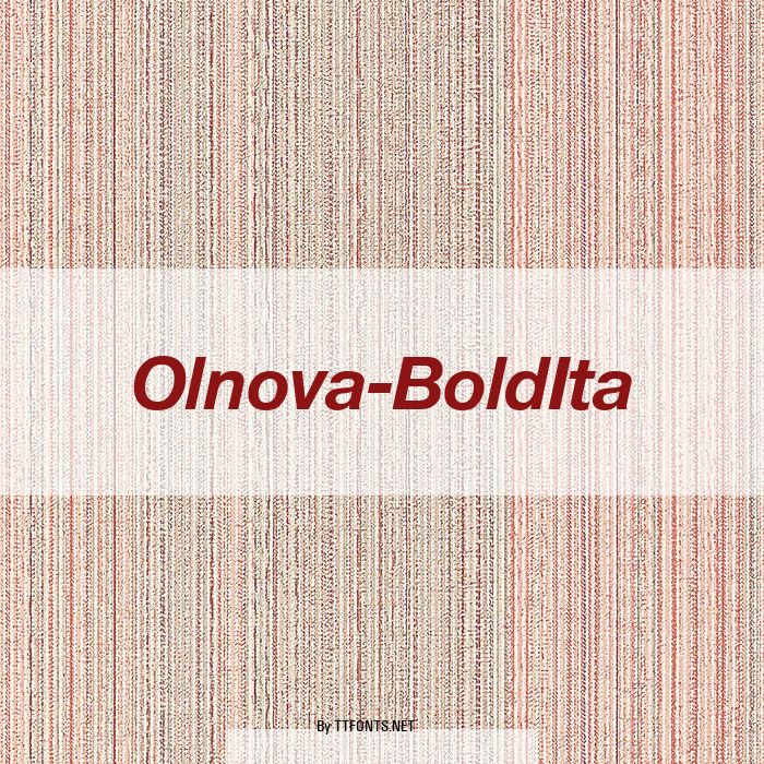 Olnova-BoldIta example