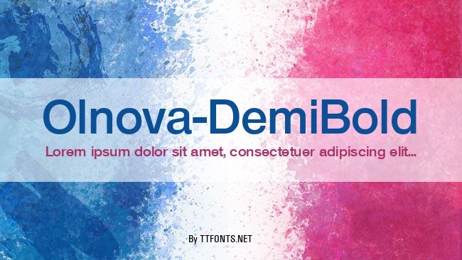 Olnova-DemiBold example