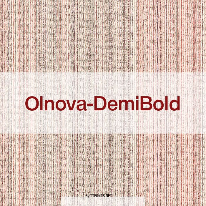 Olnova-DemiBold example