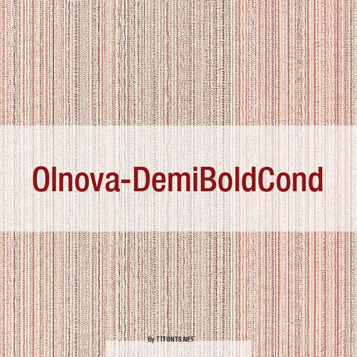 Olnova-DemiBoldCond example