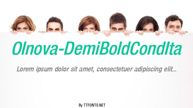 Olnova-DemiBoldCondIta example