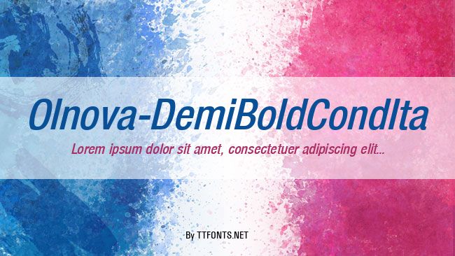 Olnova-DemiBoldCondIta example