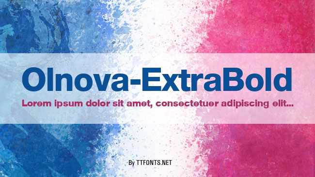 Olnova-ExtraBold example