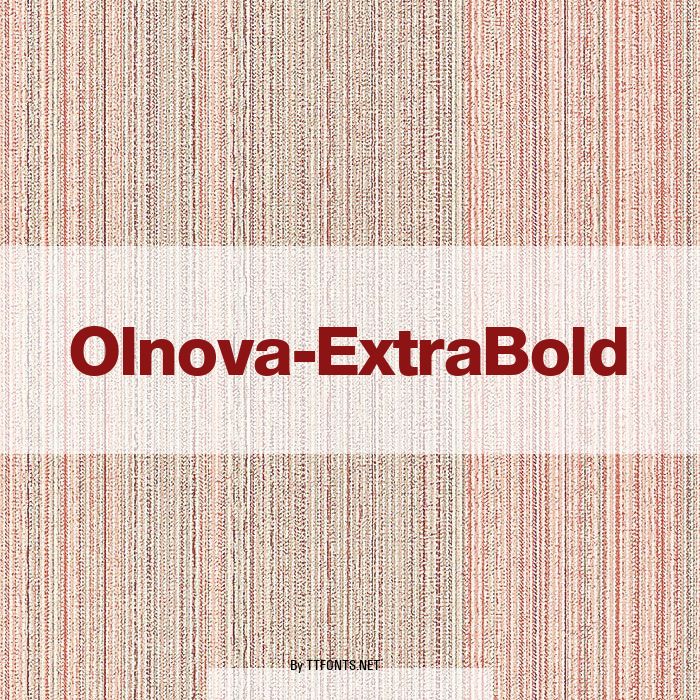 Olnova-ExtraBold example