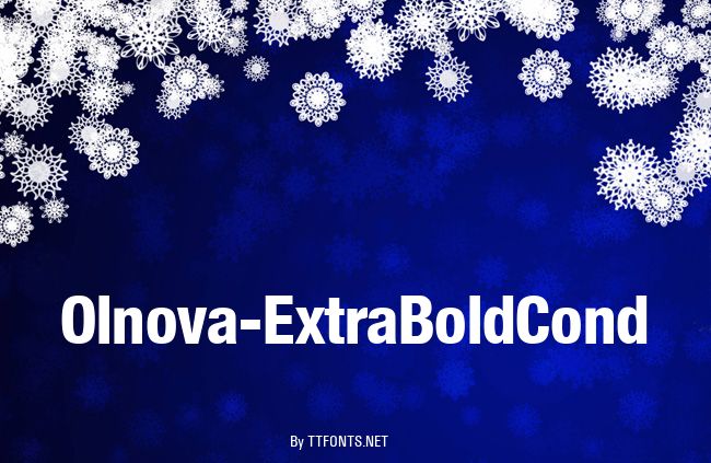 Olnova-ExtraBoldCond example