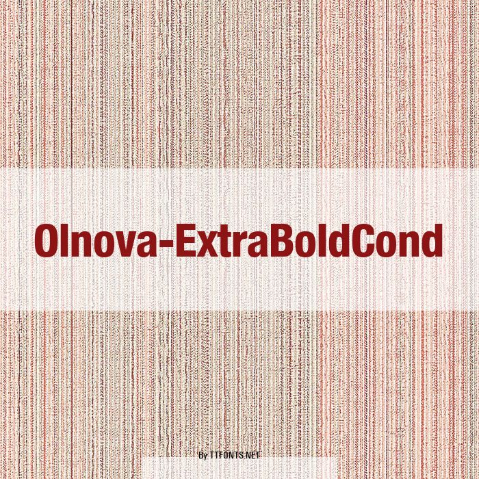 Olnova-ExtraBoldCond example