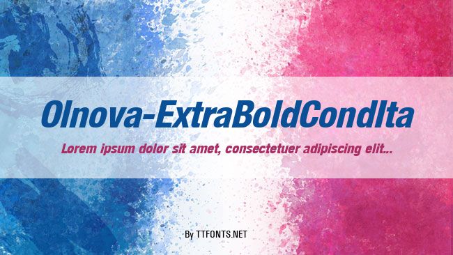 Olnova-ExtraBoldCondIta example