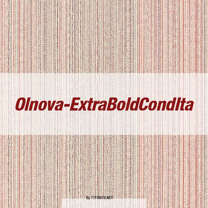 Olnova-ExtraBoldCondIta example