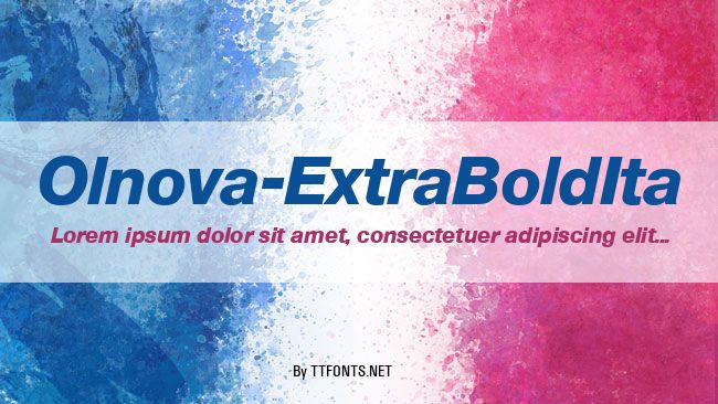 Olnova-ExtraBoldIta example