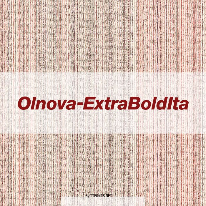 Olnova-ExtraBoldIta example