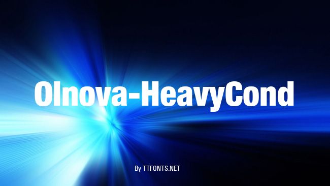 Olnova-HeavyCond example