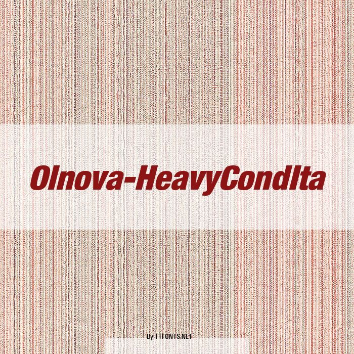 Olnova-HeavyCondIta example