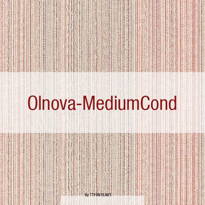 Olnova-MediumCond example
