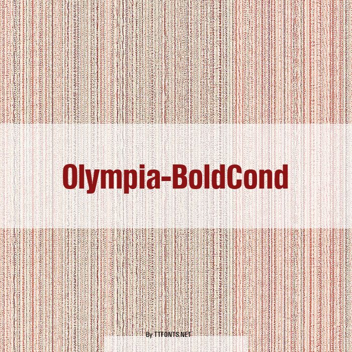 Olympia-BoldCond example