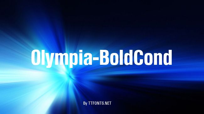 Olympia-BoldCond example