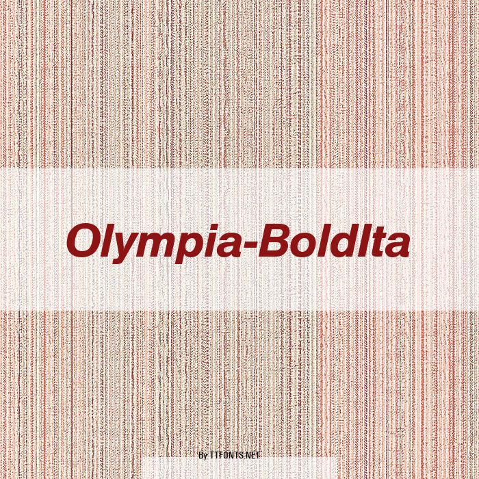 Olympia-BoldIta example