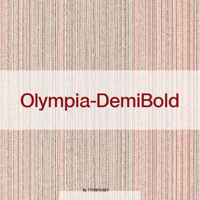 Olympia-DemiBold example
