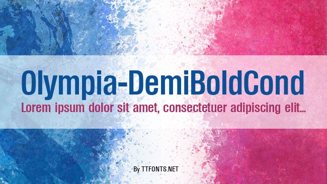 Olympia-DemiBoldCond example