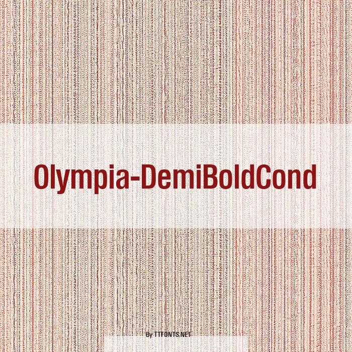 Olympia-DemiBoldCond example