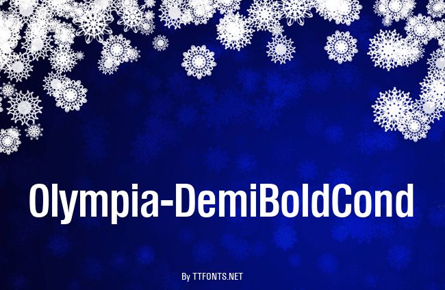 Olympia-DemiBoldCond example