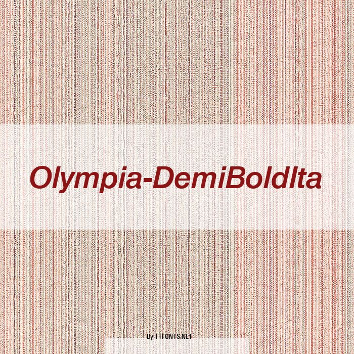 Olympia-DemiBoldIta example
