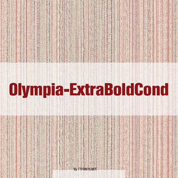 Olympia-ExtraBoldCond example