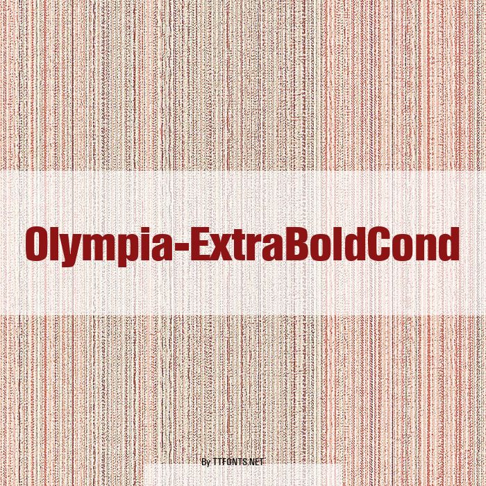 Olympia-ExtraBoldCond example