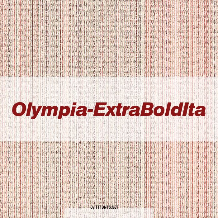 Olympia-ExtraBoldIta example