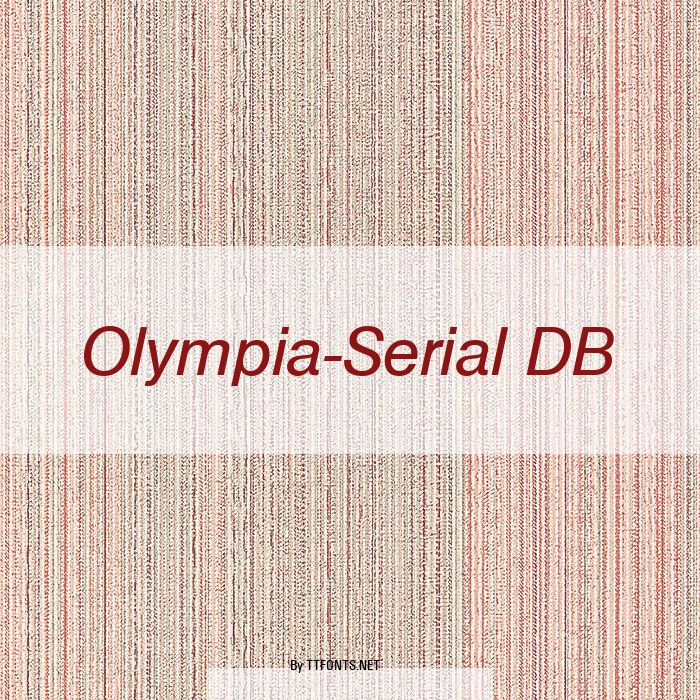 Olympia-Serial DB example