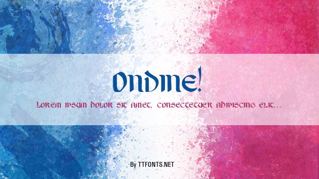 Ondine! example
