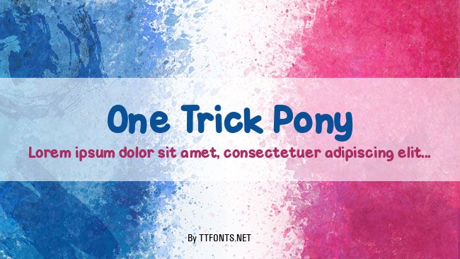 One Trick Pony example