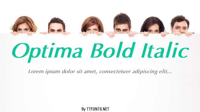 Optima Bold Italic example