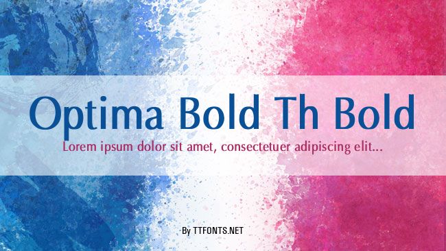 Optima Bold Th Bold example