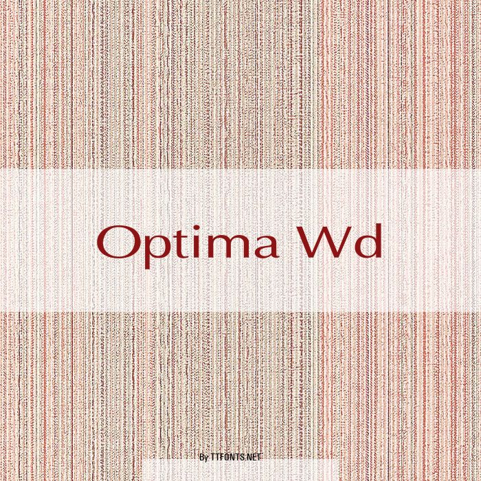 Optima Wd example