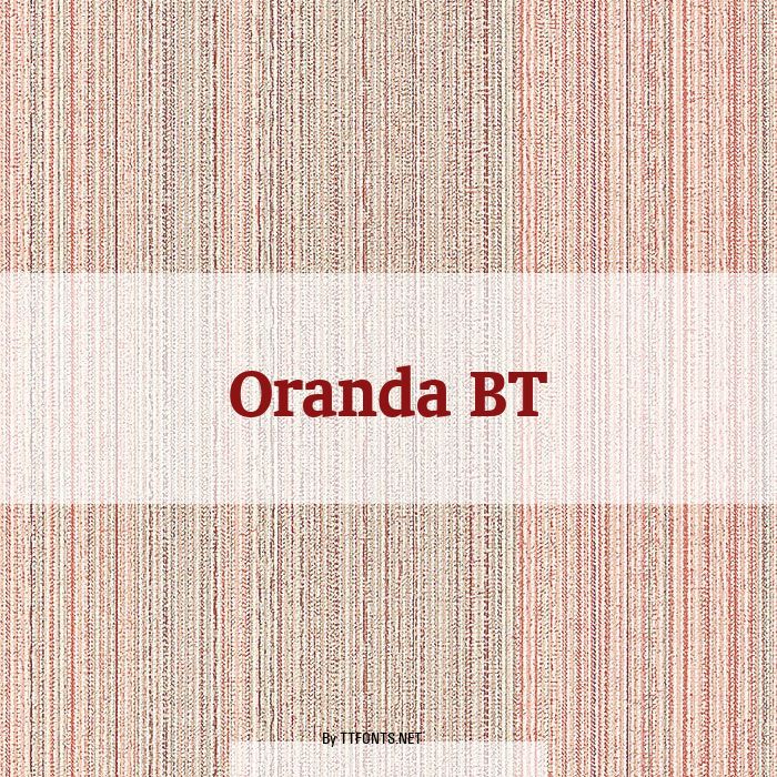 Oranda BT example
