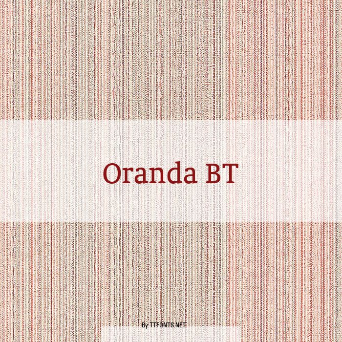 Oranda BT example