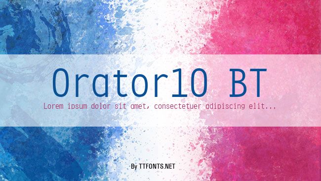 Orator10 BT example