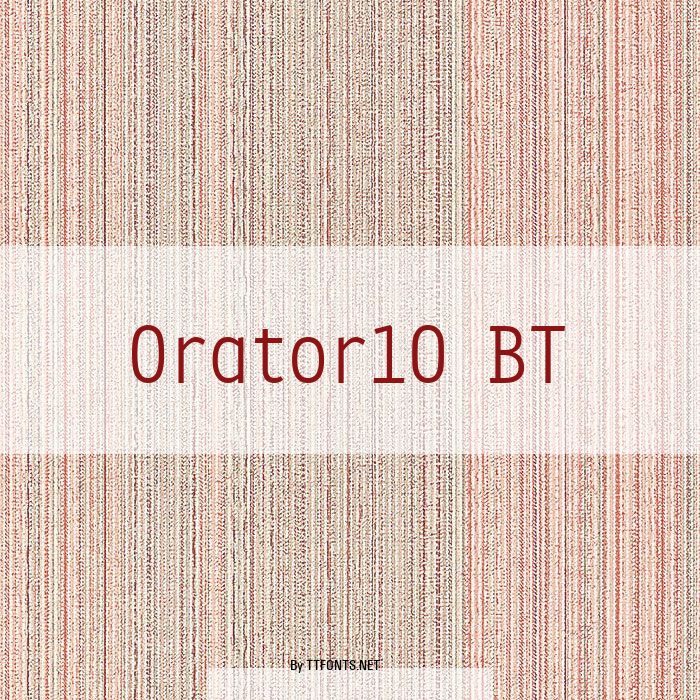 Orator10 BT example