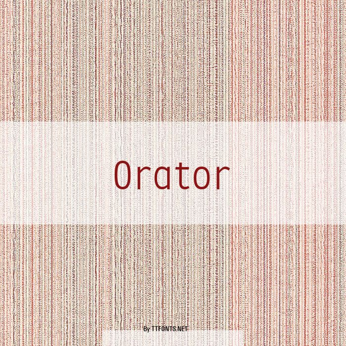 Orator example