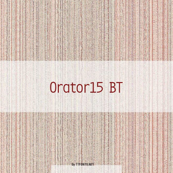 Orator15 BT example