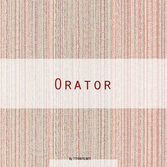 Orator example