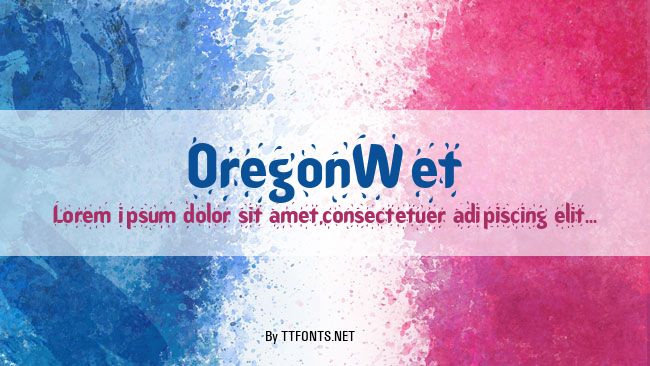 OregonWet example