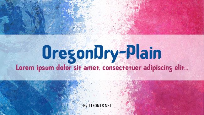 OregonDry-Plain example