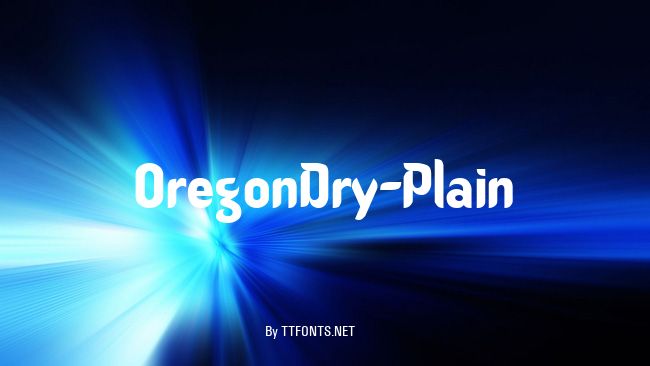 OregonDry-Plain example