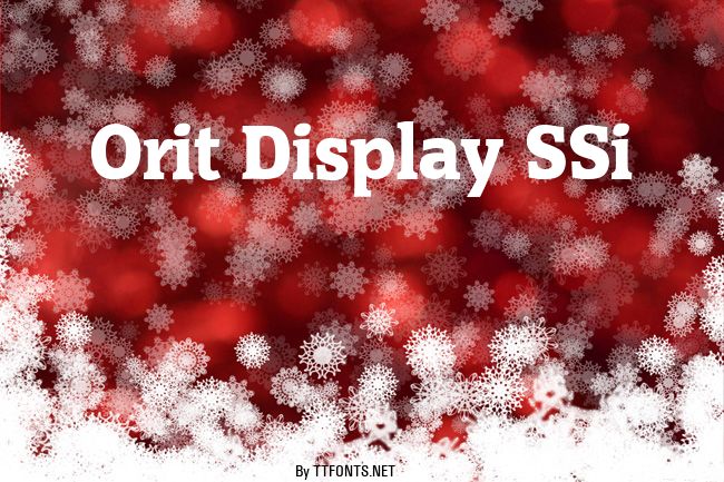 Orit Display SSi example