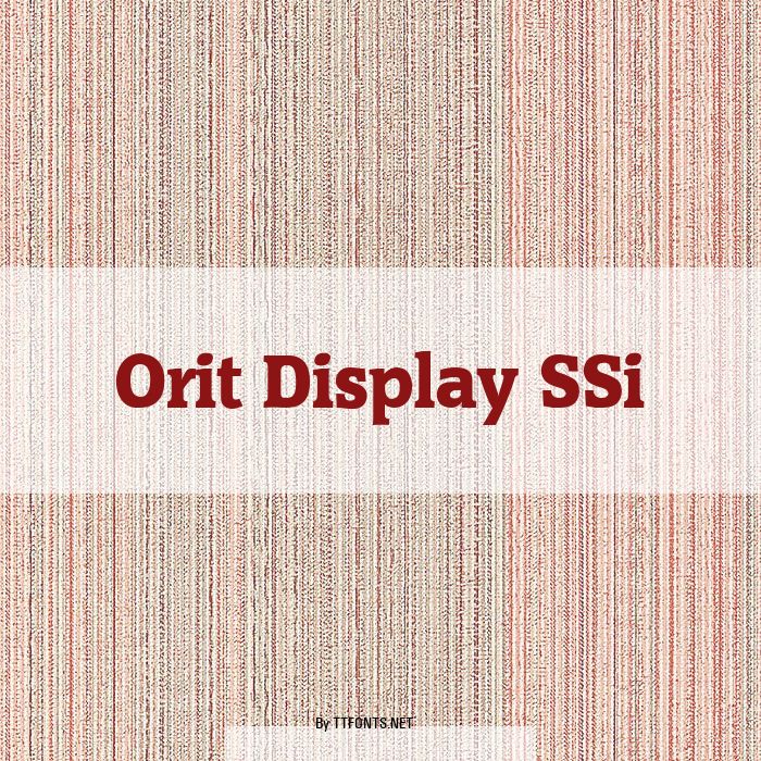 Orit Display SSi example