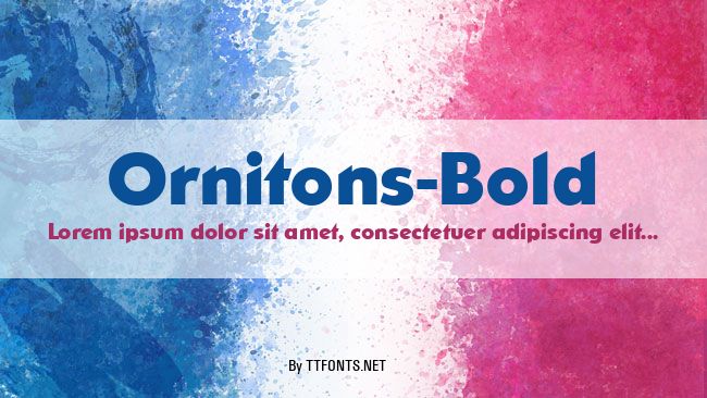 Ornitons-Bold example