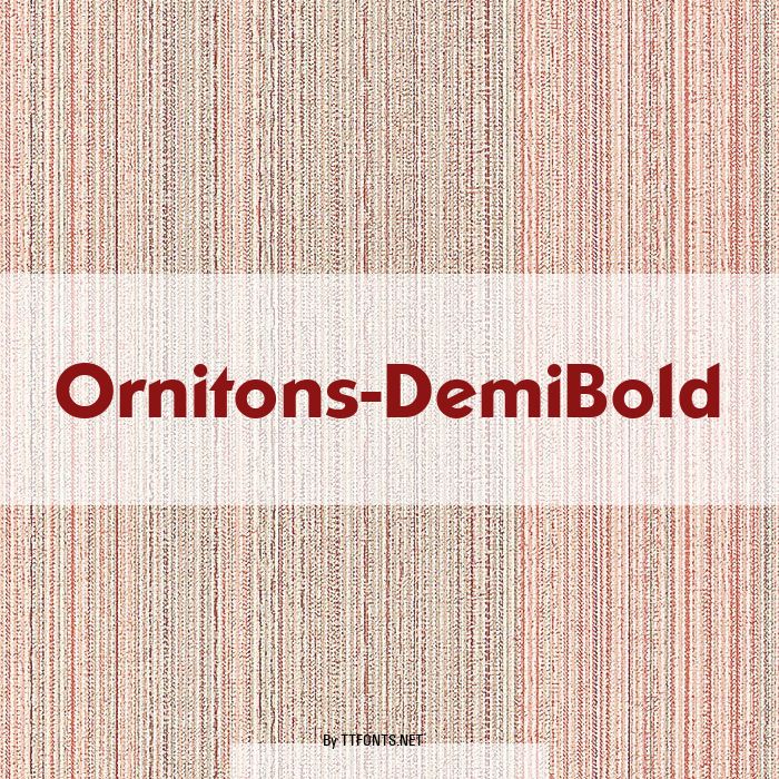 Ornitons-DemiBold example
